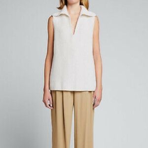 Vince cream cashmere wool sleeveless sweater small
